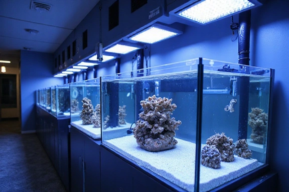 Close-up of premium aquarium equipment