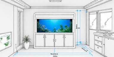 3D rendering of a custom aquarium design
