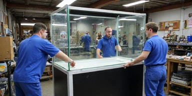 Aquarium fabrication in a workshop