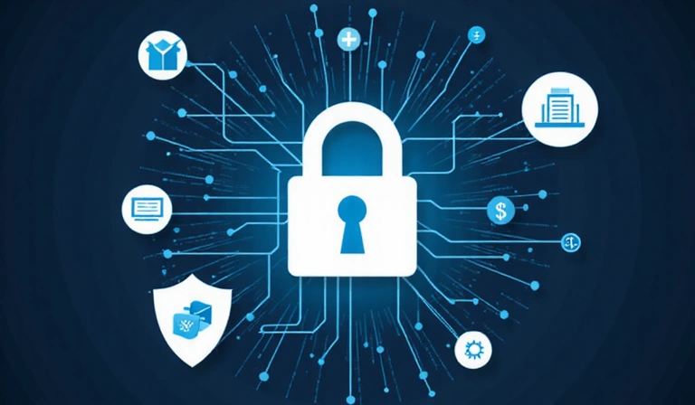 Privacy policy document with a lock icon