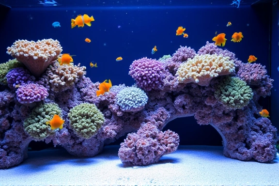 A stunning saltwater reef aquarium